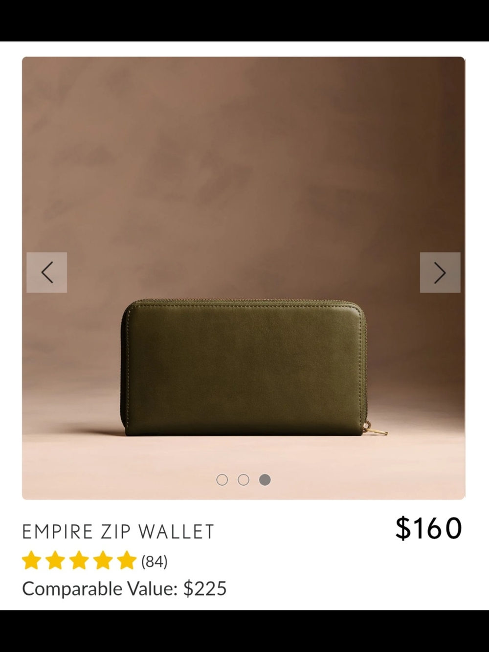 Portland Leather Empire Zip Wallet in Bay Green New With Tags - Picture 3 of 7